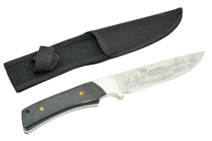 Messer Hunting Knife Dagger with fixed Blade and Engraving – Bild 8