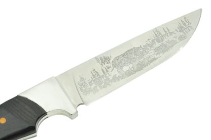 Messer Hunting Knife Dagger with fixed Blade and Engraving – Bild 5