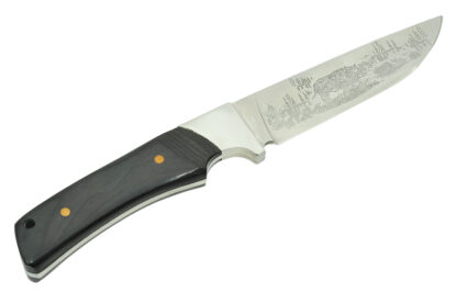 Messer Hunting Knife Dagger with fixed Blade and Engraving – Bild 2