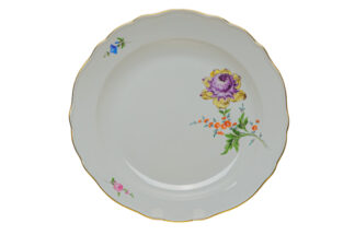 Meissen grosser tiefer Vorlegeteller mit Blumendekor