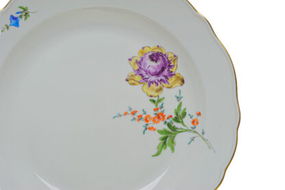 Meissen grosser Vorlegeteller mit Blumendekor Zierteller – Bild 2