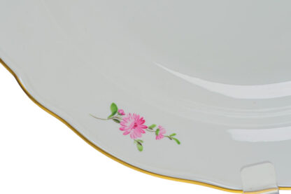 Meissen grosser Vorlegeteller mit Blumendekor Zierteller – Bild 3