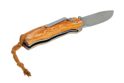 Klappmesser Magnum by Böker 440B mit Holzgriffschalen – Bild 3