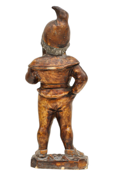 Vintage Antique Zwerg Gnom Dwarf stehend mit Trinkbecher ca 1900 – Bild 4