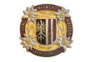 Patriotika Kappenabzeichen den Witwen u. Waisen Oberösterreichs