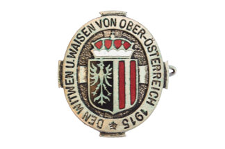 Patriotika Kappenabzeichen den Witwen u. Weisen von Ober Österreich 1915