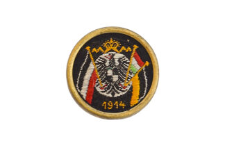 Patriotika Kappenabzeichen gestickt 1914