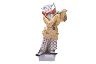 MEISSEN Clown mit Geige Persiflage auf Ludwig Zepner Entwurf Peter Strang