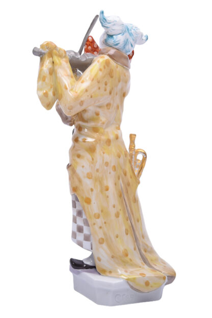 MEISSEN Clown mit Geige Persiflage auf Ludwig Zepner Entwurf Peter Strang