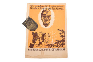 SPÖ Karte Heimkehrer Weihnachtsfest + Pin