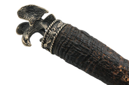 Hirschfänger Jagdmesser Knicker mit Greifvogel Adler – Bild 6