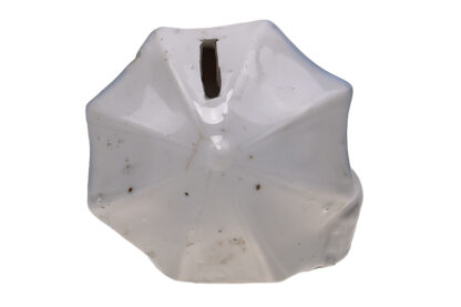 Vintage Money Bank Spardose Sparbüchse Kind mit Regenschirm Porzellan – Bild 3