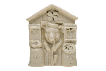 Vintage Money Bank Spardose Sparbüchse Schweinchen mit Haus Pig with House – Bild 2
