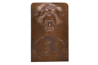 Relief Bronze Porträt Beethoven