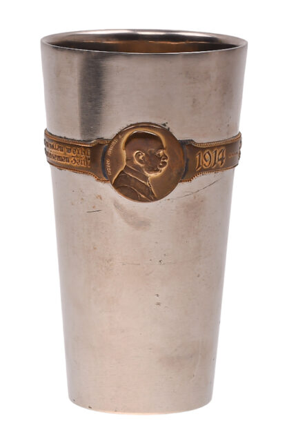 Kaiserbecher Kriegsbecher mit Bildnis von Kaiser Franz Josef und Wilhelm – Bild 2