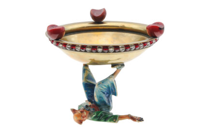 Wiener Bronze Clown als Aschenbecher Firma Bergmann Wien – Bild 2