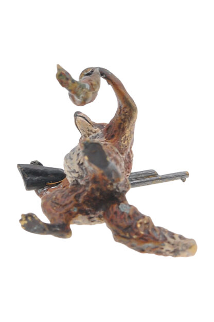 Wiener Bronze Fuchs als Jäger Firma Bergmann Wien – Bild 5