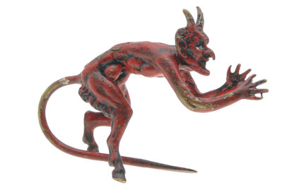 Wiener Bronze Teufel Satan Firma Bergmann Wien – Bild 2