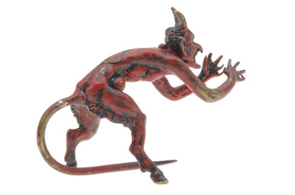 Wiener Bronze Teufel Satan Firma Bergmann Wien – Bild 3
