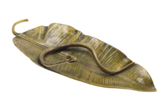Bronze Schale mit Schlange Snake