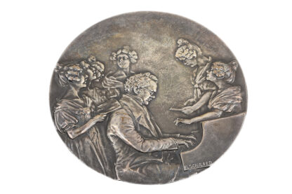 Medaille Wiener Schubertbund 1925 im Orignialetui – Bild 5