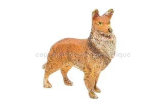 Wiener Bronzefigur Hund Collie