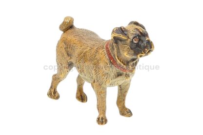 Wiener Bronzefigur Hund Mops – Bild 2