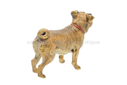 Wiener Bronzefigur Hund Mops – Bild 3