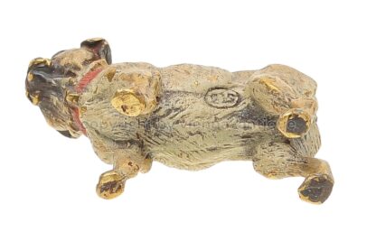 Wiener Bronzefigur Hund Mops – Bild 4