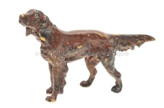 Wiener Bronzefigur Hund englischer Setter