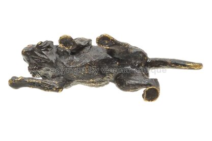 Wiener Bronzefigur schwarze Katze Bergmann