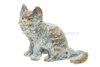 Wiener Bronzefigur sitzende Katze