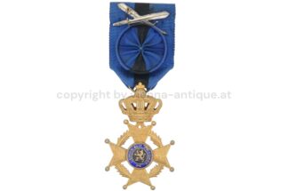 goldenes Ritterkreuz zum belgischen Orden König Leopold II mit Schwerter