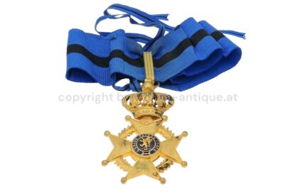 Goldenes Komturkreuz zum belgischen Orden König Leopold II am Band – Bild 4