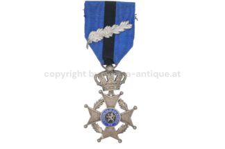 silbernes Ritterkreuz zum belgischen Orden König Leopold II mit Lorbeer
