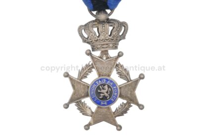 silbernes Ritterkreuz zum belgischen Orden König Leopold II mit Lorbeer – Bild 2