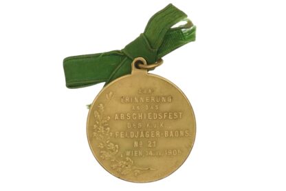 Medaille Erinnerung an das Abschiedsfest des K.u.k Feldjäger Baons 21 1905 – Bild 2