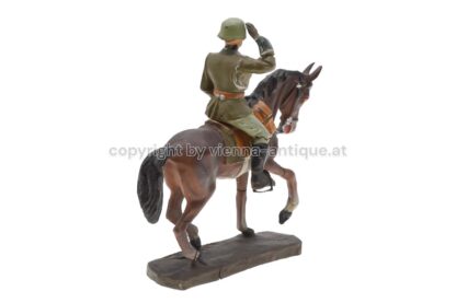Hausser Elastolin Soldat Offizier salutierend zu Pferd – Bild 2
