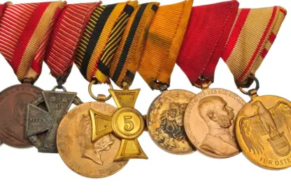 Ordenspange mit 8 Orden K.u.K Monarchie WW1 Österreich – Bild 2