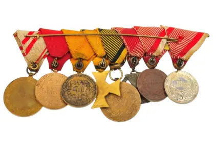Ordenspange mit 8 Orden K.u.K Monarchie WW1 Österreich – Bild 5