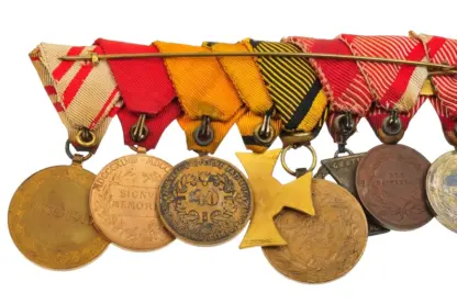 Ordenspange mit 8 Orden K.u.K Monarchie WW1 Österreich – Bild 7