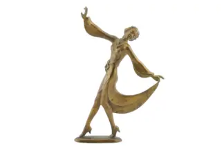 Bronze Skulptur Art Deco Figur Tänzerin