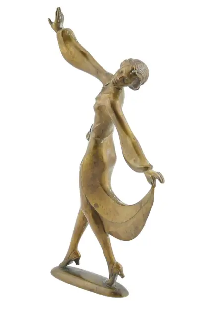 Bronze Skulptur Art Deco Figur Tänzerin – Bild 3