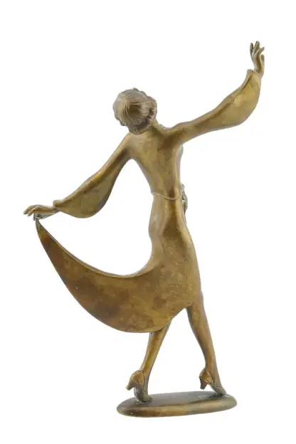 Bronze Skulptur Art Deco Figur Tänzerin – Bild 4