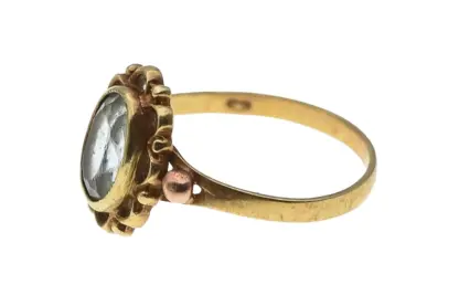Vintage Ring mit Aquamarin Gold 585 – Bild 3