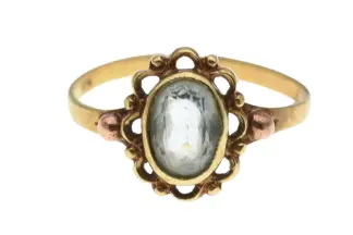 Vintage Ring mit Aquamarin Gold 585