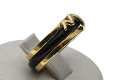 Goldring 585/14K mit schwarzem Zwischenring – Bild 5