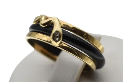 Goldring 585/14K mit schwarzem Zwischenring – Bild 6
