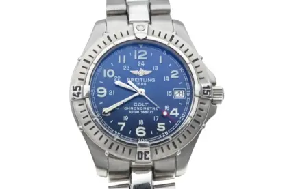 Breitling Colt Quartz Blue Dial Armbanduhr 2010