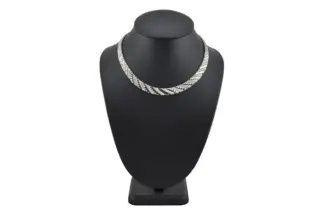 Silber Collier texturiert und glänzend ca. 41,5cm